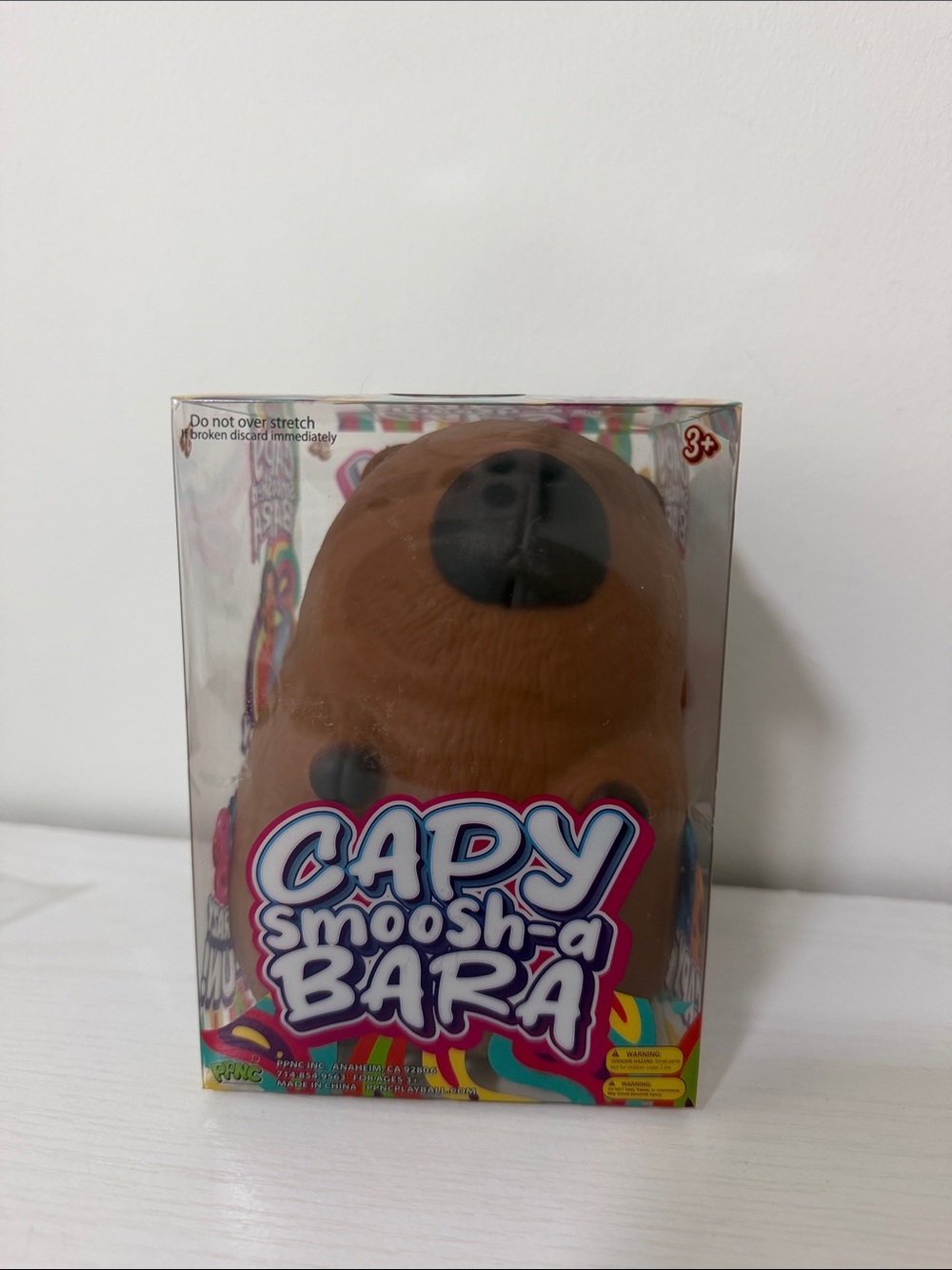 Capy Smoosh-a-Bara Plush- Brown new fidget toy squishy squeezy